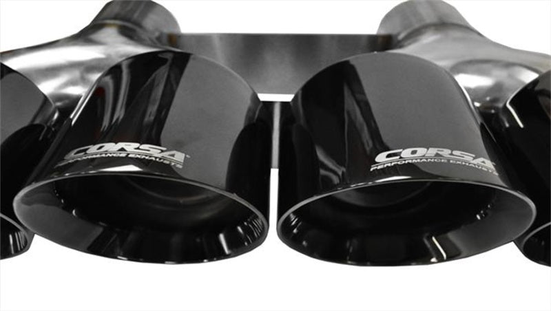 Corsa 15-15 Chevrolet Corvette 6.2L V8 Quad 45in Polished Black Pro-Series Tip Kit - DTX Performance