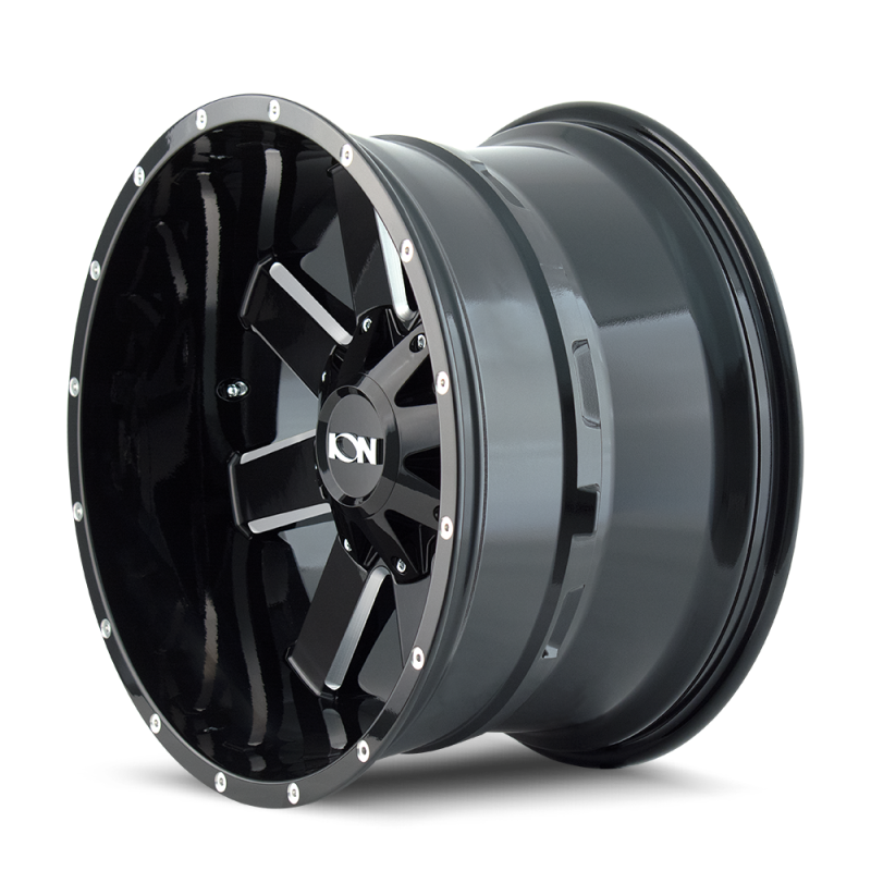 ION Type 141 17x9 / 6x120 BP / 18mm Offset / 78.1mm Hub Gloss Black Milled Wheel - DTX Performance