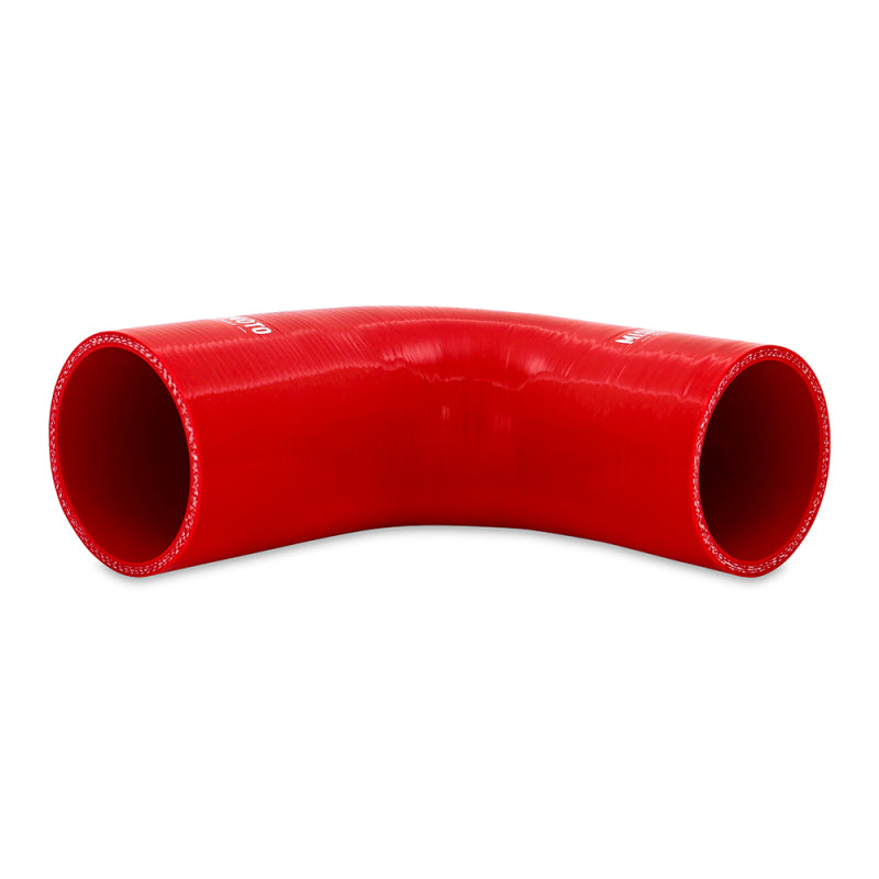 Mishimoto Silicone Reducer Coupler 90 Degree 2in to 2.25in - Red - DTX Performance