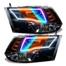 Load image into Gallery viewer, Oracle 09-18 Dodge Ram Switchback Quad Headlight Halo Kit - RGB+A ColorSHIFT+ w/ RF Controller - DTX Performance