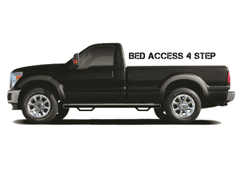 N-Fab Nerf Step 07-13 Chevy-GMC 2500/3500 Regular Cab 6.5ft Bed - Gloss Black - Bed Access - 3in - DTX Performance