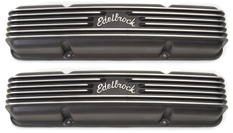 Edelbrock Valve Cover Classic Series Chevrolet 1959-1986 262-400 CI V8 Black - DTX Performance