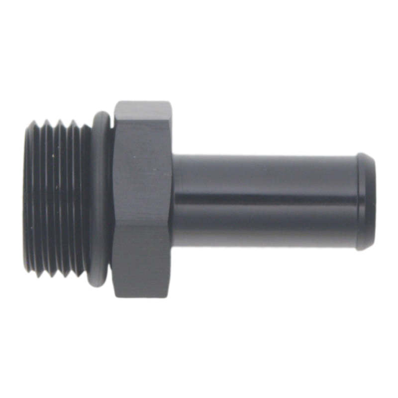 DeatschWerks 10AN ORB Male to 1/2in Male Barb Fitting - Anodized Matte Black - DTX Performance