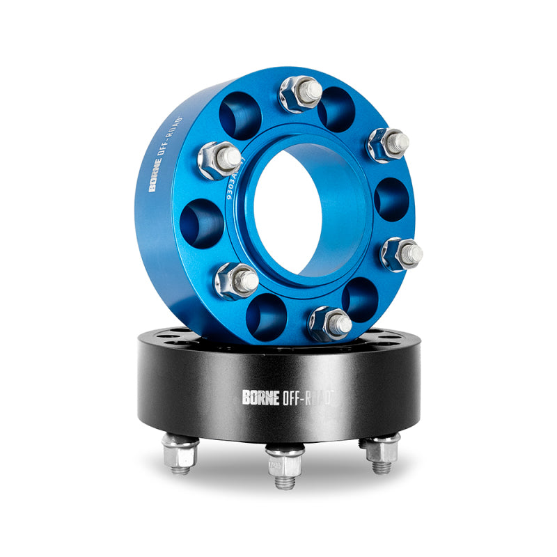 Mishimoto Borne Off-Road Wheel Spacers - 6x139.7 - 106 - 35mm - M12 - Blue - DTX Performance