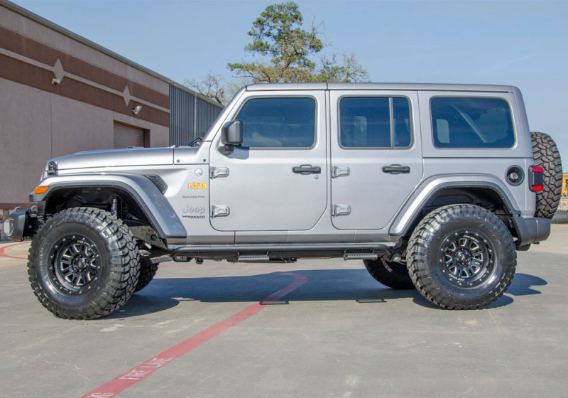 N-Fab RKR Step System 2019 Jeep Wrangler JT 4 Door Truck Full Length - Tex. Black - 1.75in - DTX Performance