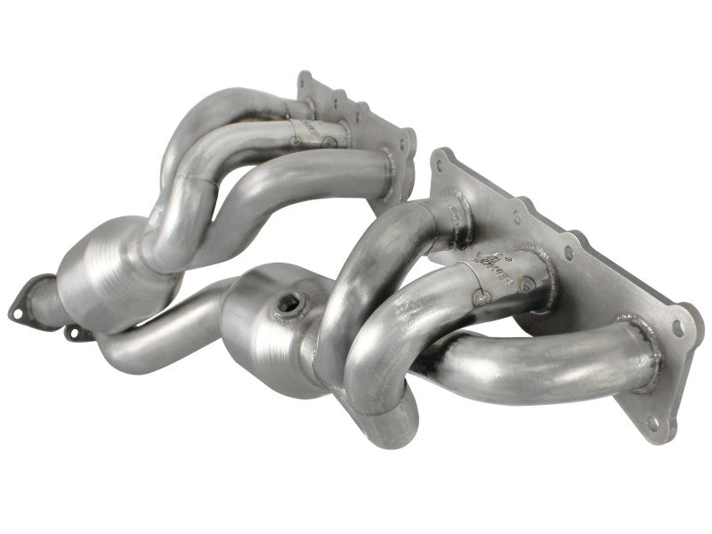 aFe 08-13 BMW 128i (E82/88) L6 3.0L Twisted Steel 304 Stainless Steel Long Tube Header w/ Cat - DTX Performance