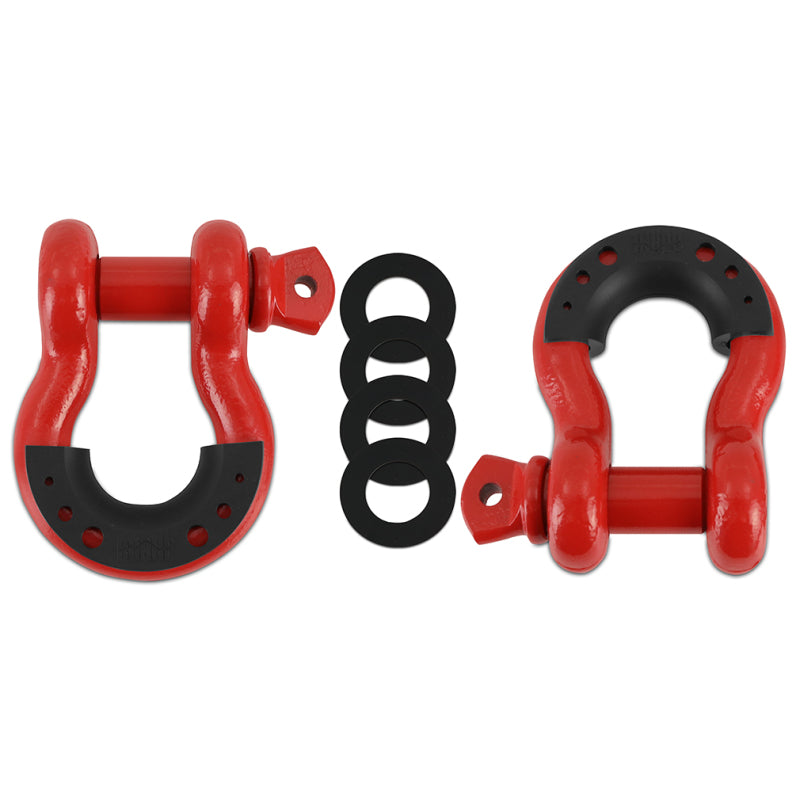 Mishimoto Borne D-Ring Shackle Set Red - DTX Performance