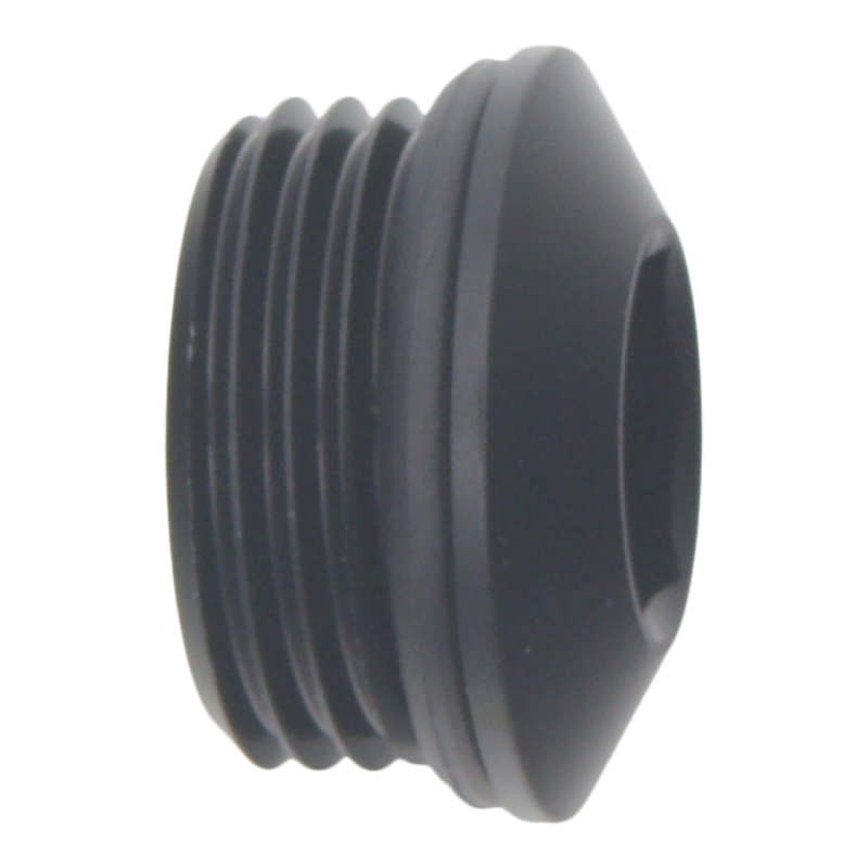 DeatschWerks 10AN ORB Male Plug Low Profile Internal Allen/Hex (Incl O-Ring) - Anodized Matte Black - DTX Performance