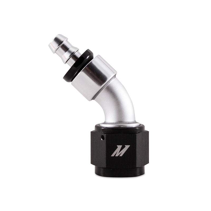 Mishimoto Push-On Swivel End Hose Fitting, 45 Degrees -10AN - DTX Performance