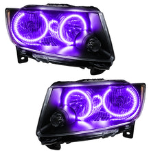 Load image into Gallery viewer, Oracle 11-13 Jeep Grand Cherokee Pre-Assembled Halo Headlights (Non HID) Chrome - UV/Purple - DTX Performance