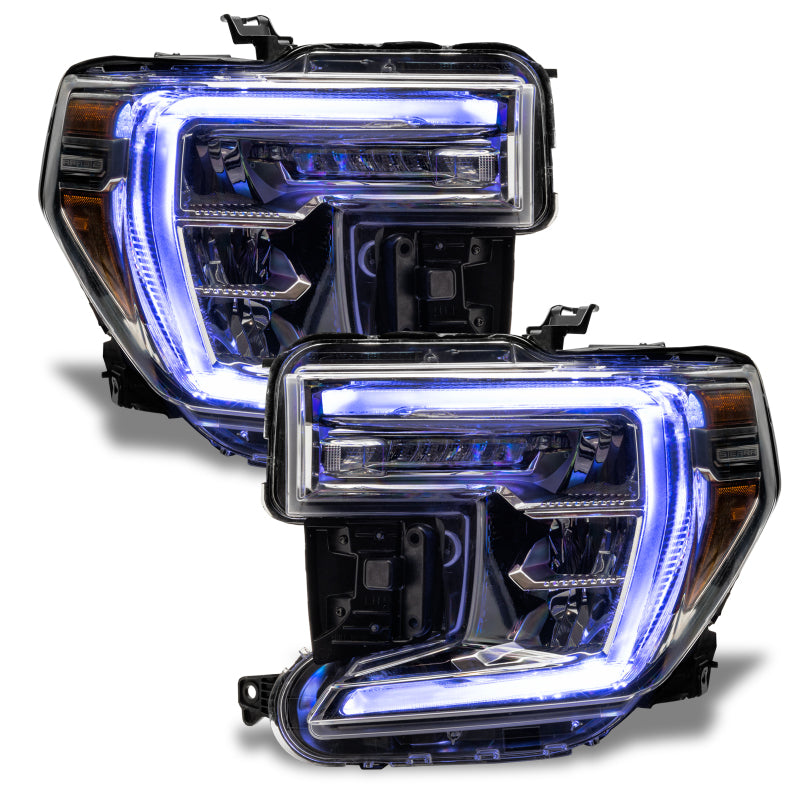 Oracle 19-21 GMC Sierra 1500 RGB+W Headlight DRL Upgrade Kit - ColorSHIFT w/o Controller - DTX Performance