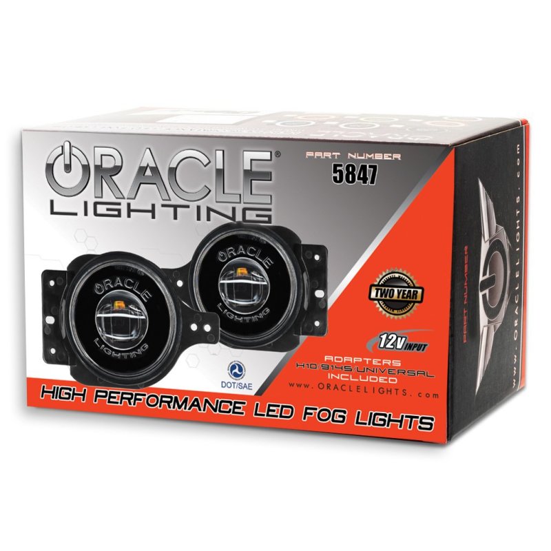 Oracle Jeep Wrangler JL/Gladiator JT Sport High Performance W LED Fog Lights - White - DTX Performance