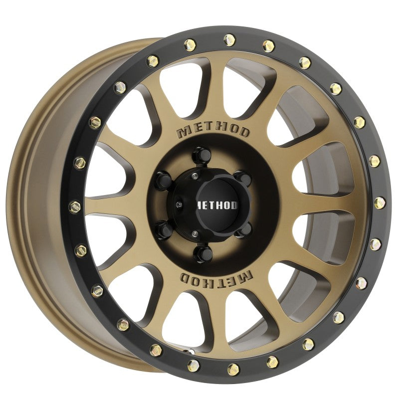 Method MR305 NV 18x9 0mm Offset 6x5.5 108mm CB Method Bronze/Black Street Loc Wheel - DTX Performance