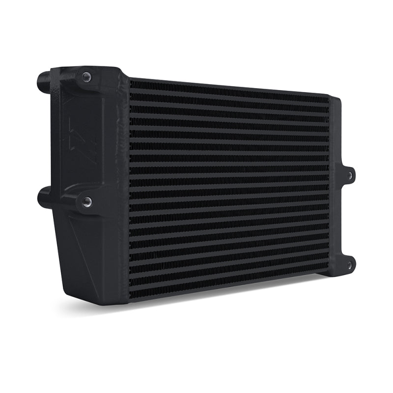 Mishimoto Heavy-Duty Oil Cooler - 10in. Opposite-Side Outlets - Black - DTX Performance