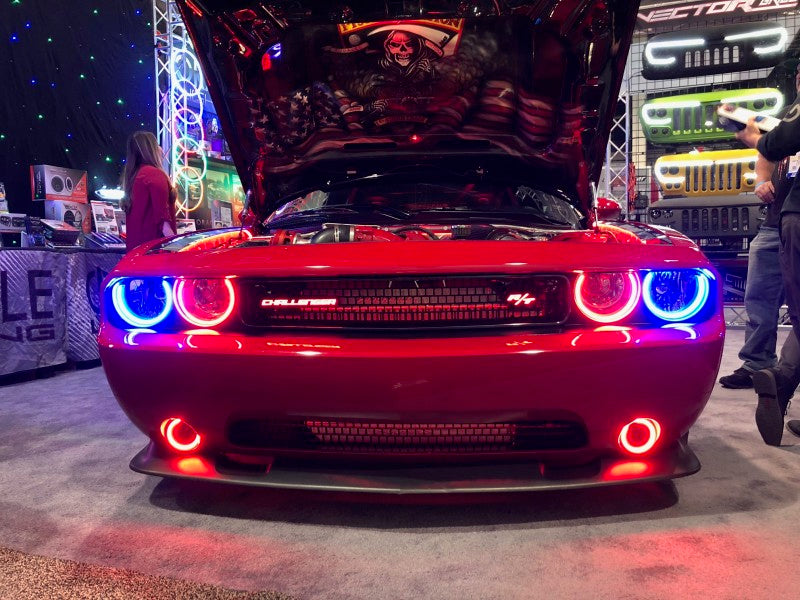 Oracle 08-14 Dodge Challenger Dynamic Surface Mount Headlight Halo Kit - ColorSHIFT - Dynamic - DTX Performance