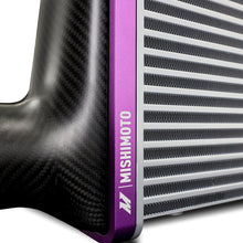 Load image into Gallery viewer, Mishimoto Universal Carbon Fiber Intercooler - Gloss Tanks - 525mm Gold Core - C-Flow - R V-Band - DTX Performance