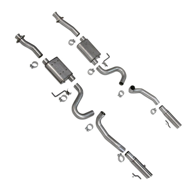 BBK 86-04 Mustang Cat Back Kit Varitune Mufflers Stainless Steel Tips - DTX Performance