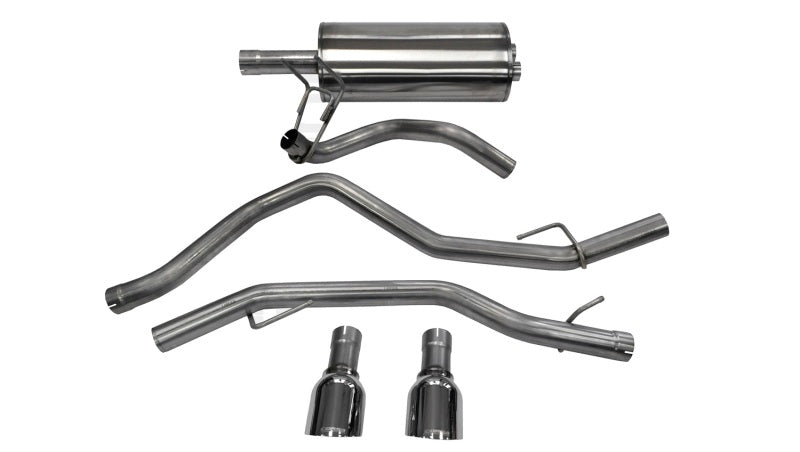 Corsa 09-14 Dodge Ram 1500 4.7L Quad/Crew Cab/Short Bed Polished Dual Exit Cat-Back Exhaust - DTX Performance