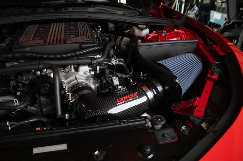 Corsa 17-21 Chevrolet Camaro ZL1 Carbon Fiber Air Intake w/ MaxFlow 5 Oil Filtration - DTX Performance