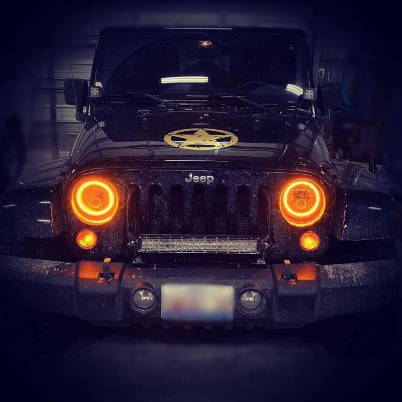 Oracle 7in High Powered LED Headlights - Black Bezel - ColorSHIFT No Controller - DTX Performance