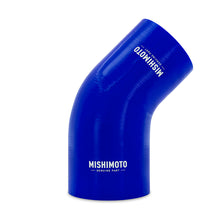 Load image into Gallery viewer, Mishimoto Silicone Reducer Coupler 45 Degree 3in to 3.75in - Blue - DTX Performance