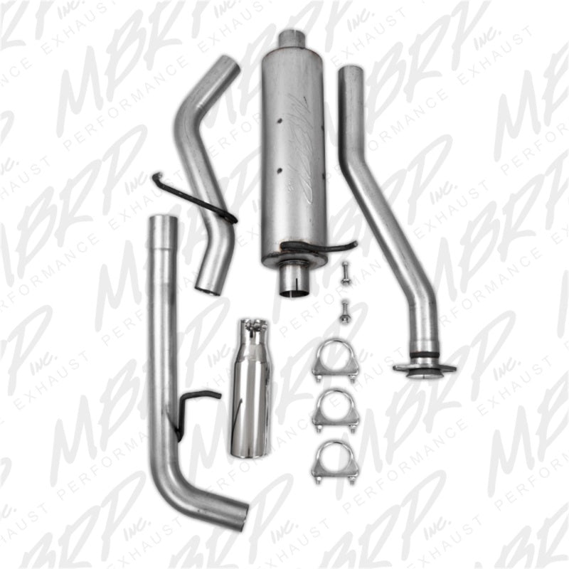 MBRP 04-11 Chevy Colorado / GMC Canyon 2.8L/2.9L/3.5L/3.7L Cat Back Single Side Aluminized Exhaust - DTX Performance