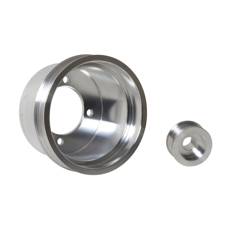 BBK 94-98 Mustang 3.8 V6 Underdrive Pulley Kit - Lightweight CNC Billet Aluminum (2pc) - DTX Performance