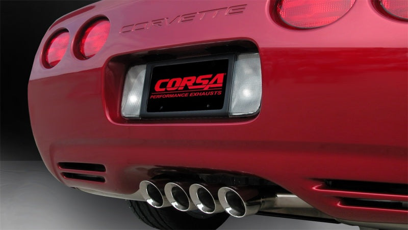 Corsa 97-04 Chevrolet Corvette C5 Z06 5.7L V8 Polished Sport Axle-Back Exhaust - DTX Performance