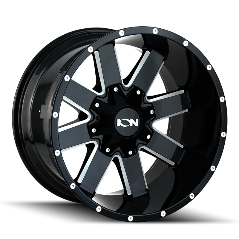 ION Type 141 18x9 / 5x127 BP / 0mm Offset / 87.1mm Hub Gloss Black Milled Wheel - DTX Performance