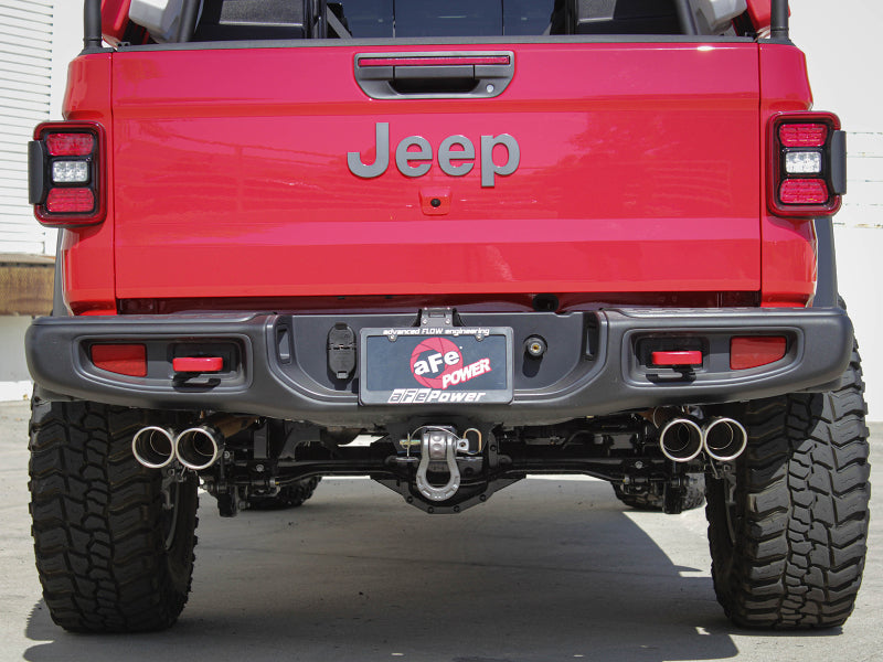 aFe Vulcan Series 3in-2-1/2in 304 SS Cat-Back 2020 Jeep Gladiator (JT) V6-3.6L w/ Polished Tips - DTX Performance