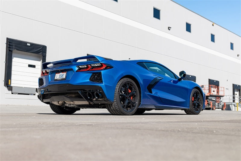 Corsa 2020 Corvette C8 3in Valved Cat-Back 4.5in Pol Quad Tips - Fits Factory Perf Exhaust w/ AFM - DTX Performance