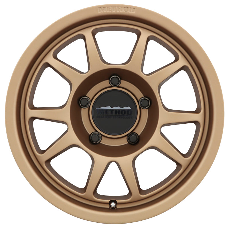 Method MR702 17x8.5 0mm Offset 5x150 110.5mm CB Method Bronze Wheel - DTX Performance