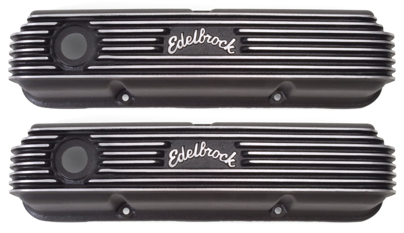 Edelbrock Valve Cover Classic Series Ford 1958-1976 FE V8 Black - DTX Performance