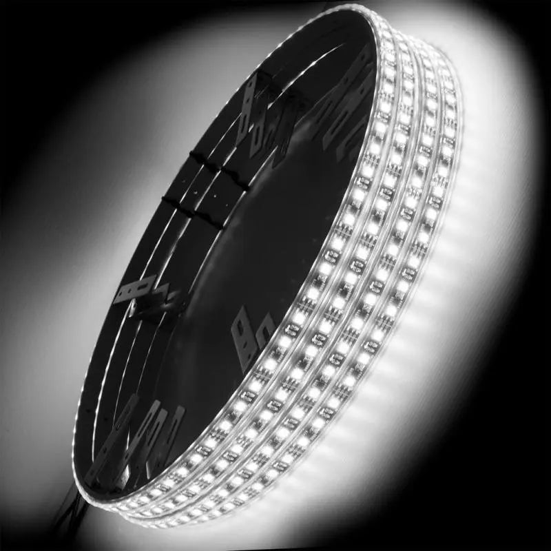 Oracle LED Illuminated Wheel Rings - Double LED - White - DTX Performance