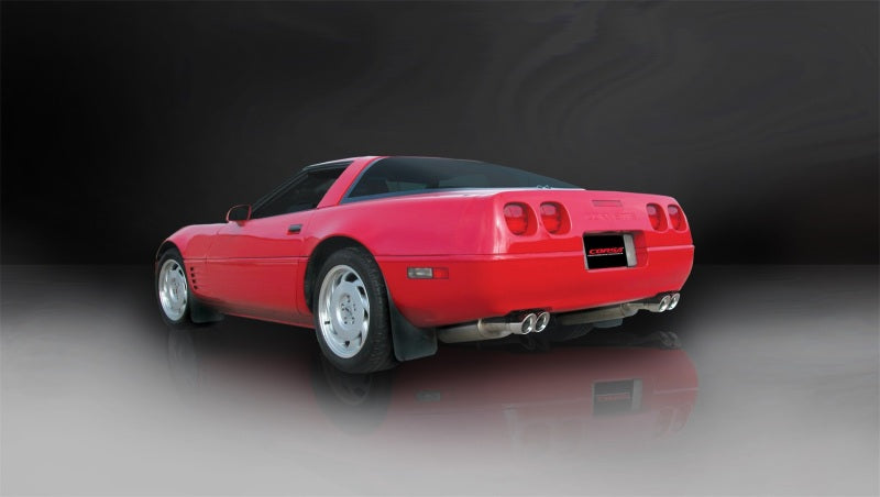 Corsa 86-91 Chevrolet Corvette C4 5.7L V8 L98 Polished Sport Cat-Back Exhaust - DTX Performance