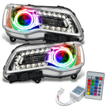 Oracle 11-14 Chrysler 300C SMD HL - Chrome - NON HID - ColorSHIFT w/ Simple Controller