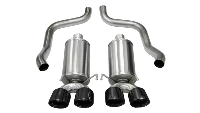 Corsa 05-08 Chevrolet Corvette C6 6.0L V8 Black Xtreme Axle-Back Exhaust - DTX Performance