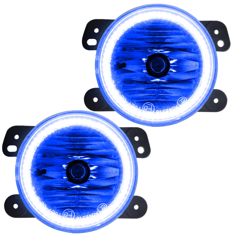 Oracle Lighting 07-09 Jeep Wrangler JK Pre-Assembled LED Halo Fog Lights -Blue - DTX Performance