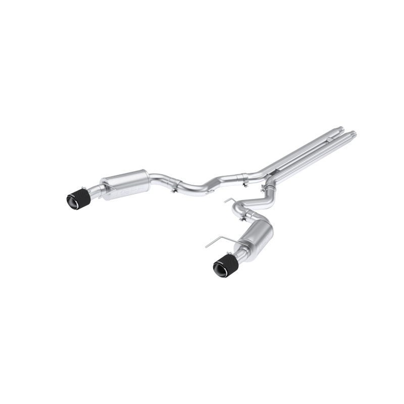 MBRP 2024 Ford Mustang GT S650, 5.0L 3inCat-Back Dual Split Rear with Carbon Fiber Tips (Street) - DTX Performance