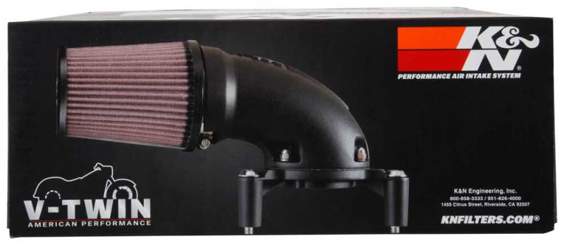 K&N 01-17 Harley Davidson Softail / Dyna FI Performance Air Intake System Silver - DTX Performance