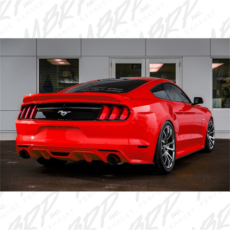 MBRP 15 Ford Mustang GT 5.0 3in Cat Back Dual Split Rear Street Version 4.5in Tips - Black Coated - DTX Performance