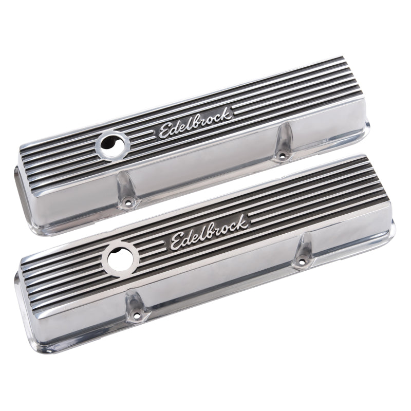 Edelbrock Valve Cover Elite II Series Chevrolet 1959-1986 262-400 CI V8 Low Polished - DTX Performance