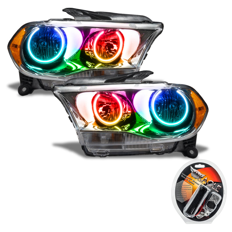 Oracle 11-13 Dodge Durango SMD HL Halogen - Chrome - ColorSHIFT - DTX Performance