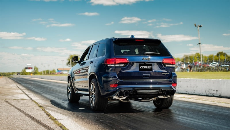 Corsa 18-20 Jeep Grand Cherokee TrackHawk 6.2L Xtreme Cat-Back Dual Rear Exit w/4.5in Polished Tips - DTX Performance