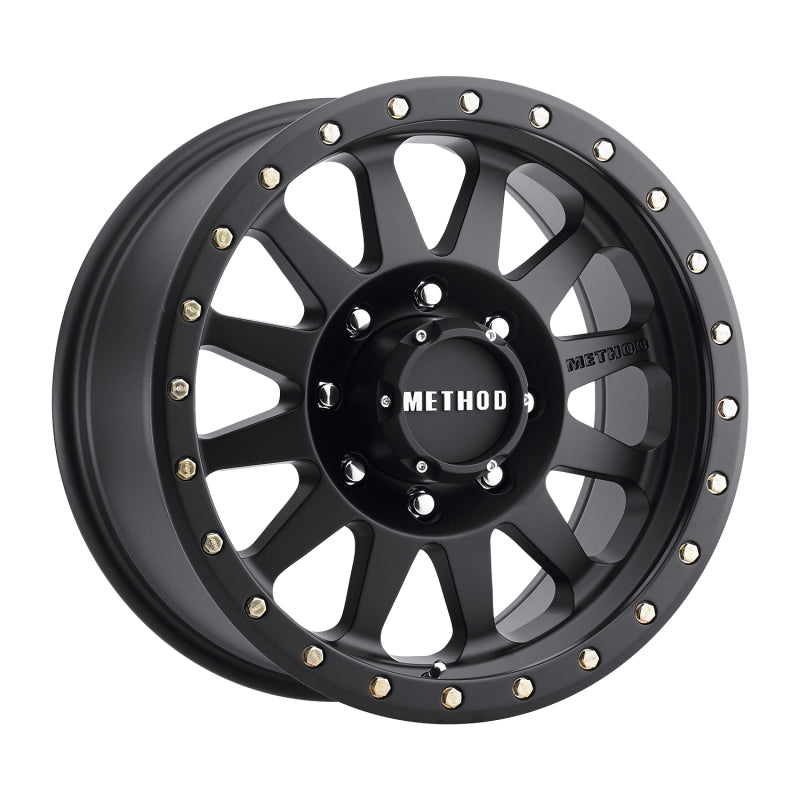 Method MR304 Double Standard 20x10 -18mm Offset 8x6.5 130.81mm CB Matte Black Wheel - DTX Performance