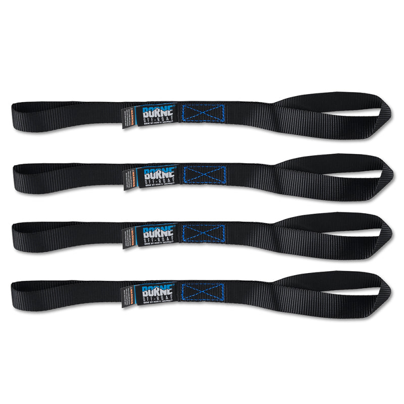 Mishimoto Medium-Duty Ratchet Tie-Down Kit (4-Pack) Black - DTX Performance