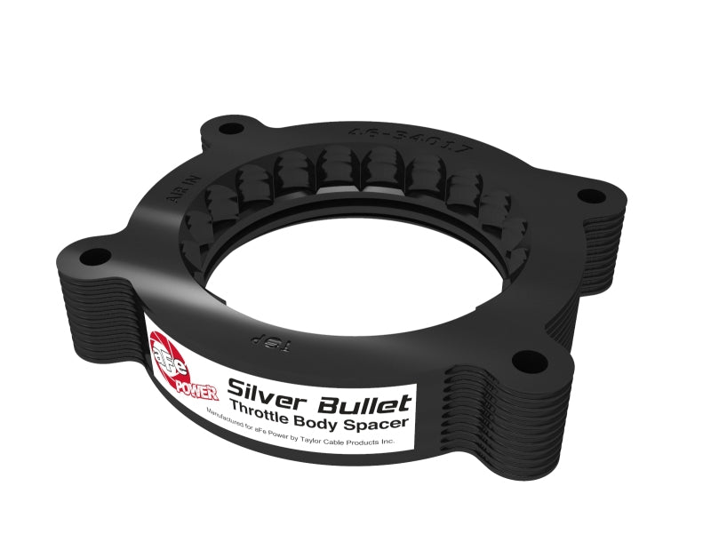 aFe 2020 Vette C8 Silver Bullet Aluminum Throttle Body Spacer / Works With Factory Intake Only - Blk - DTX Performance