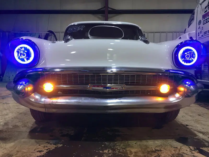 Oracle Pre-Installed Lights 7 IN. Sealed Beam - Blue Halo - DTX Performance