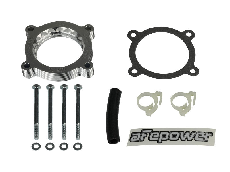 aFe 11-14 Ford Mustang/ 11-14 Ford F-150 V6 3.7L Silver Bullet Throttle Body Spacer - Silver - DTX Performance