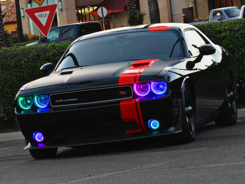 Oracle Dodge Challenger 08-14 LED Waterproof Halo Kit - ColorSHIFT w/o Controller - DTX Performance